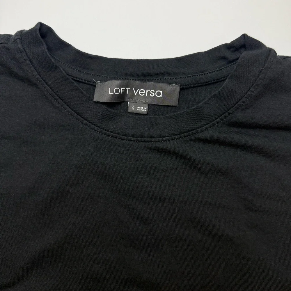 LOFT Versa Relaxed Tee Short Sleeves Black Size S - Picture 3 of 8